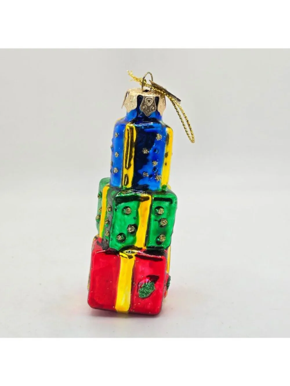 Christmas Ornament Glass Stack of Presents Thomas Pacconi Museum Series 2003 VTG